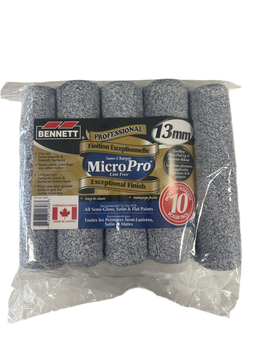 Bennett Micro Pro 13mm Roller 10 Pack