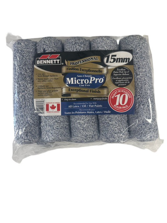 Bennett Micro Pro 15mm Roller 10 Pack