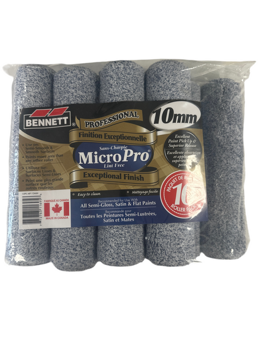 Bennett Micro Pro 10mm Roller 10 Pack