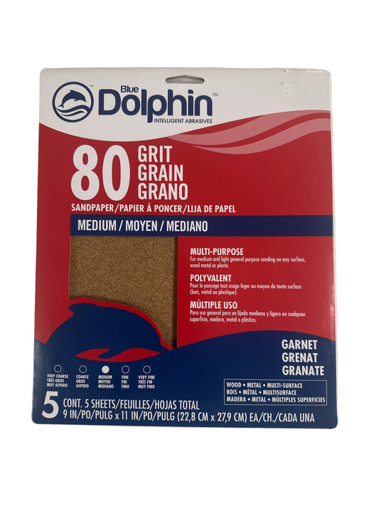 Blue Dolphin 80g 5pk Sandpaper Garnet